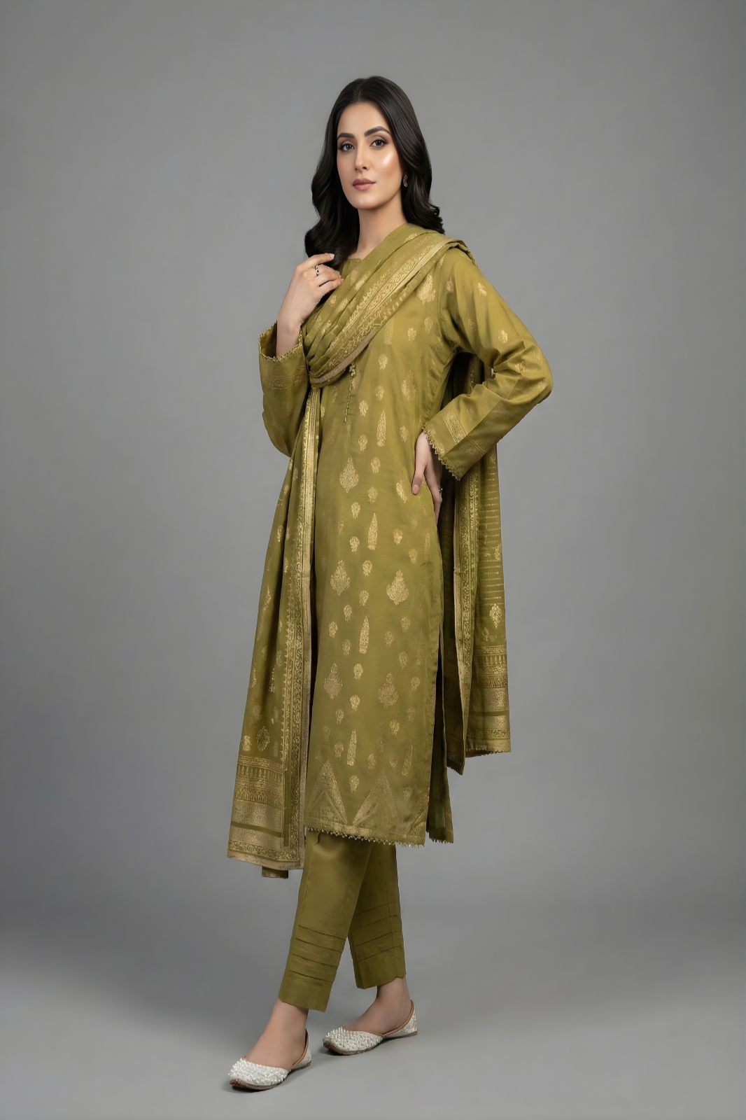 SAYA BROSHA LAWN STITCHED