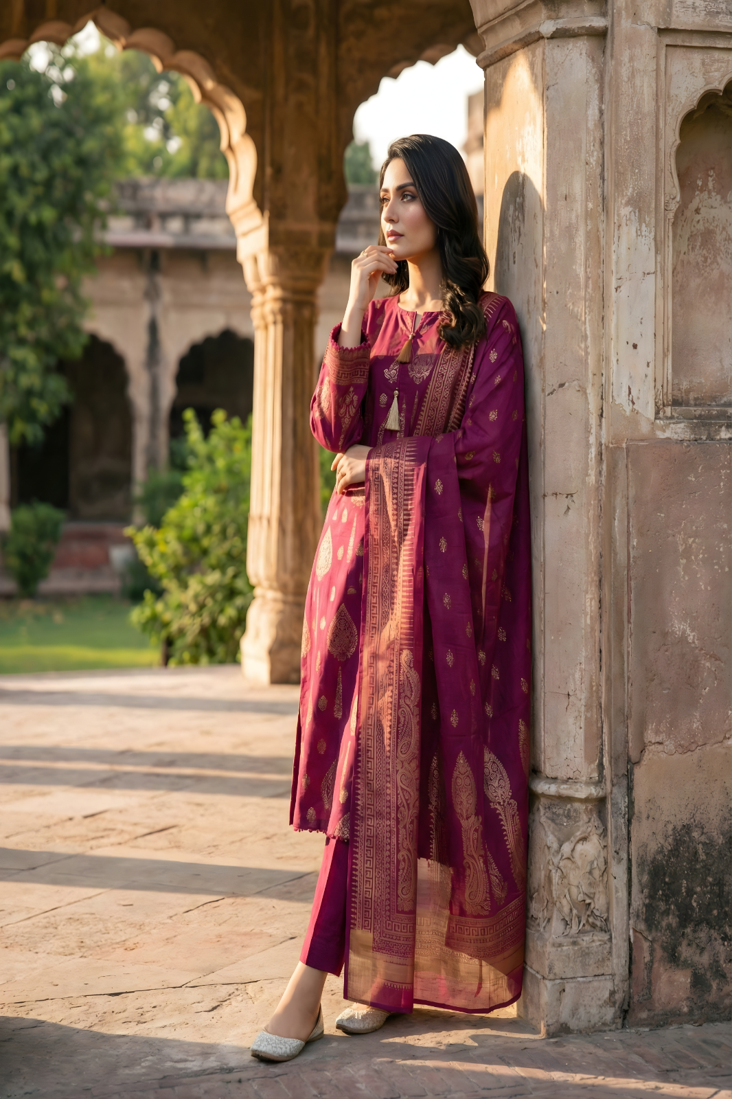 SAYA BROSHA LAWN STITCHED