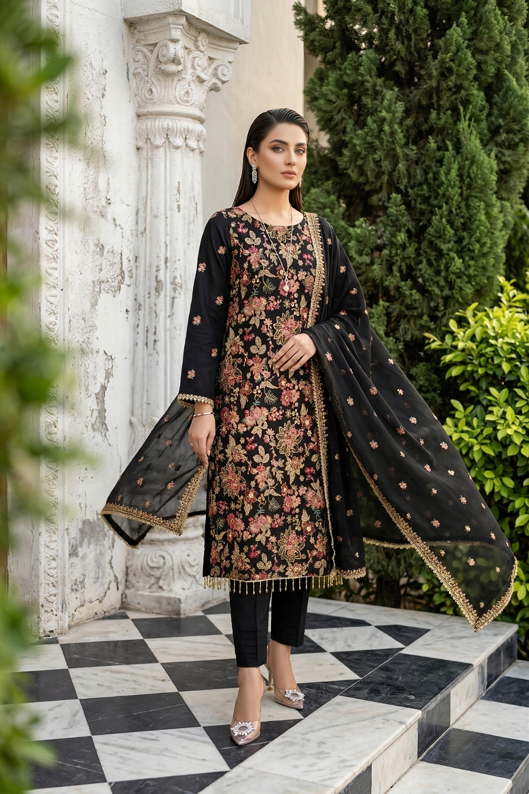 3PC Rashmi Party Wear Stitched Suit