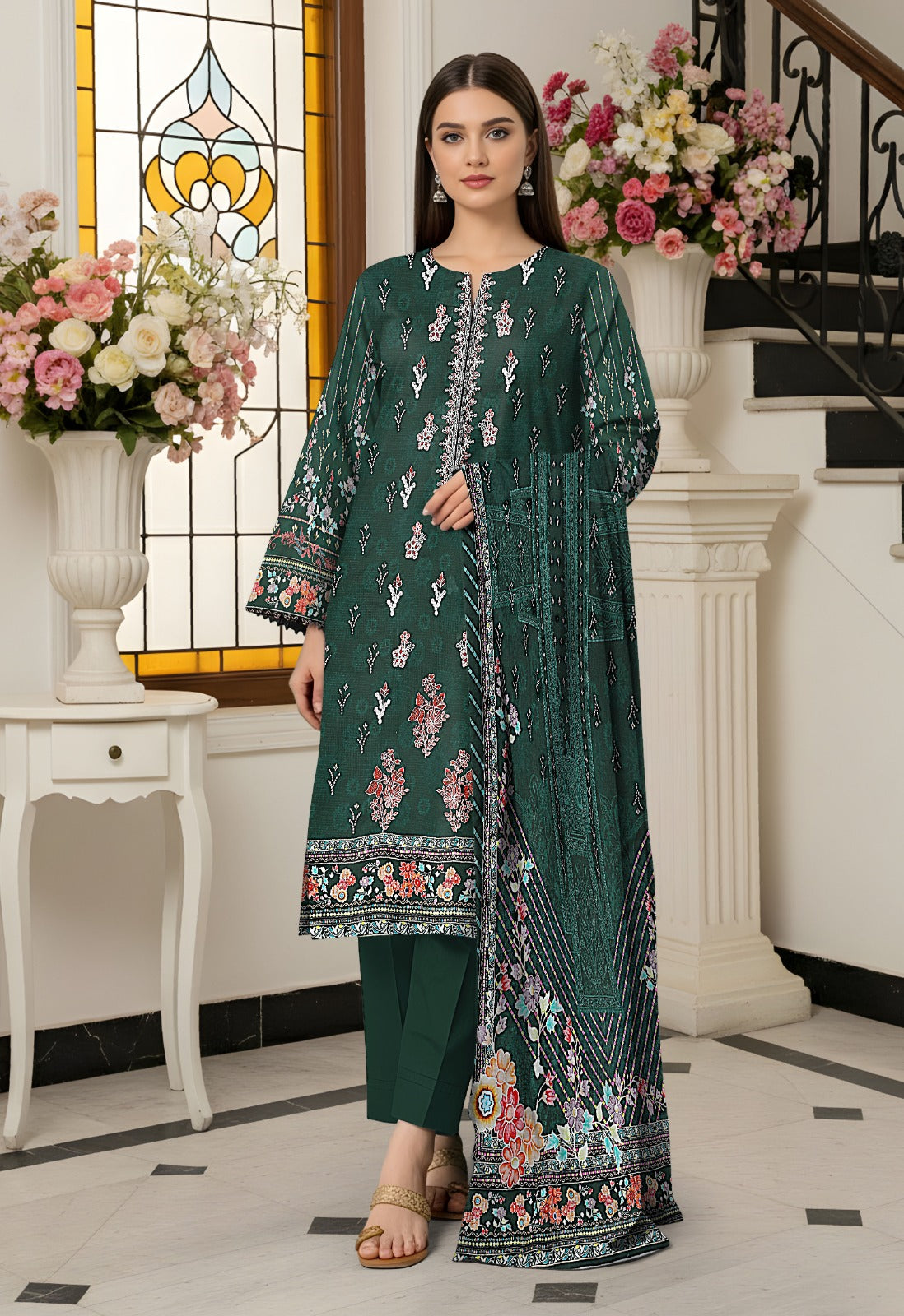 SlIB LAWN PRINT UNSTITCHED