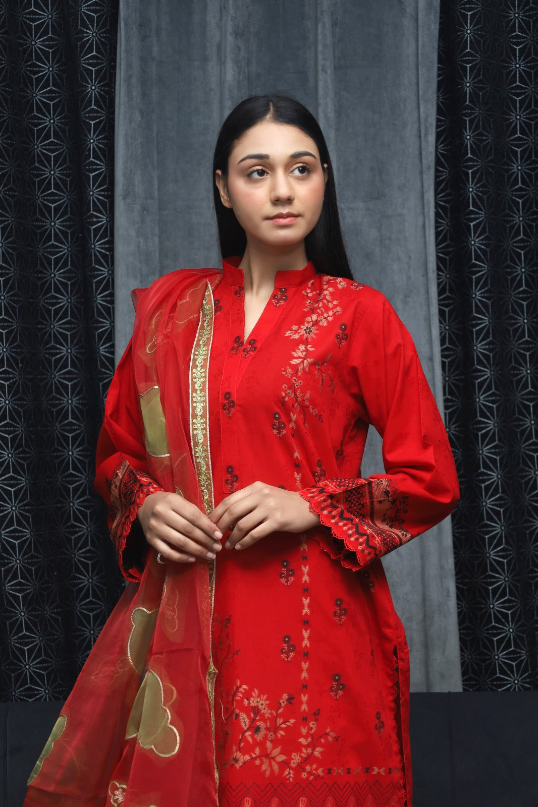 SAYA BROSHA LAWN STITCHED