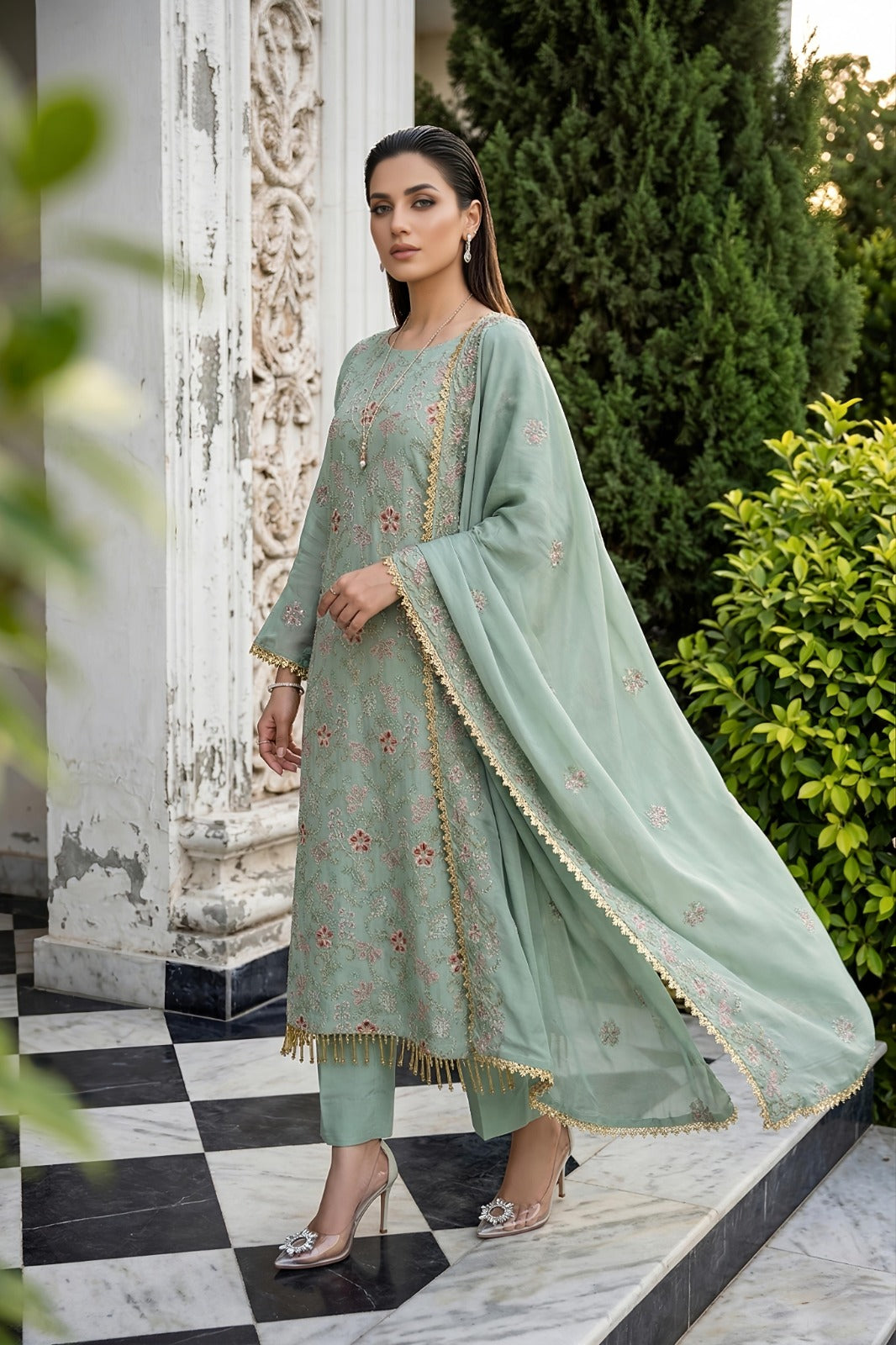 3PC Rashmi Party Wear Stitched Suit