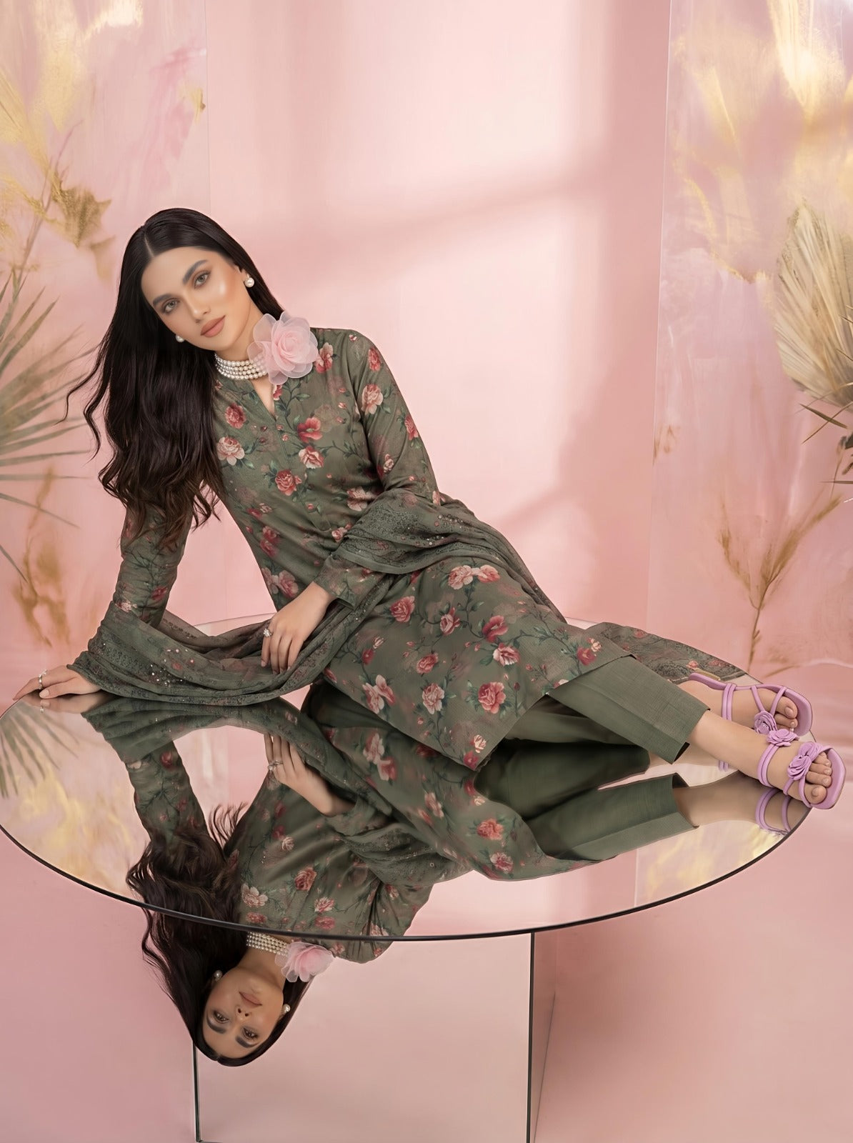 3PC Crystal Lawn