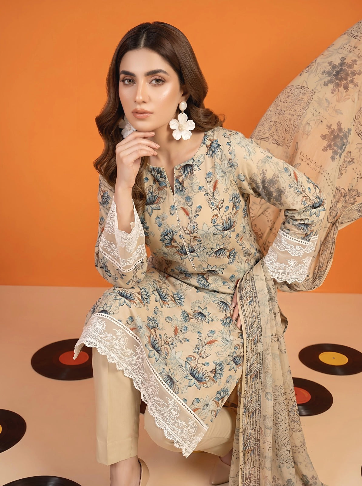 3PC Crystal Lawn