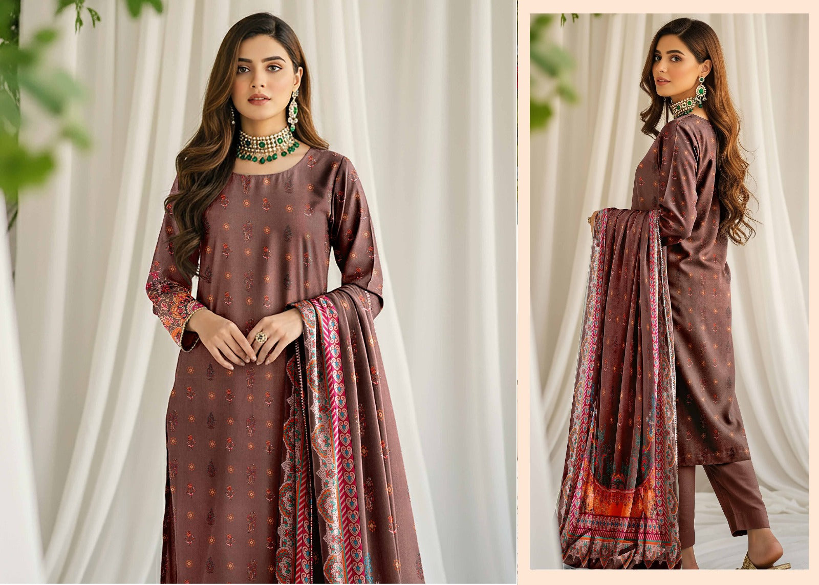 3PC Printed Allover Lawn
