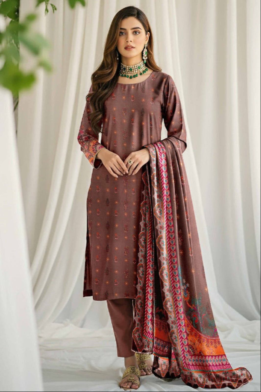 3PC Printed Allover Lawn