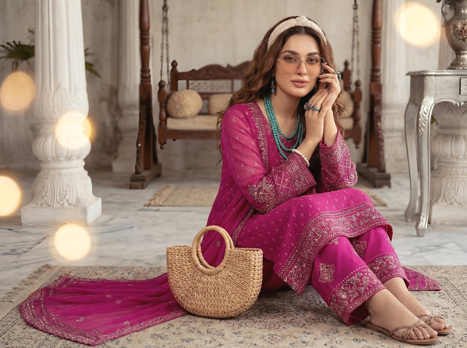3PC Luxury Barosha EMB Lawn With Bamber EMB Dupatta