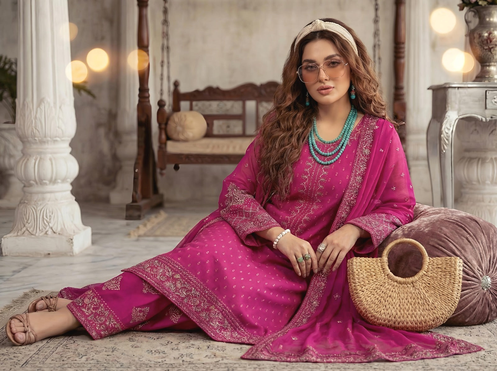 3PC Luxury Barosha EMB Lawn With Bamber EMB Dupatta