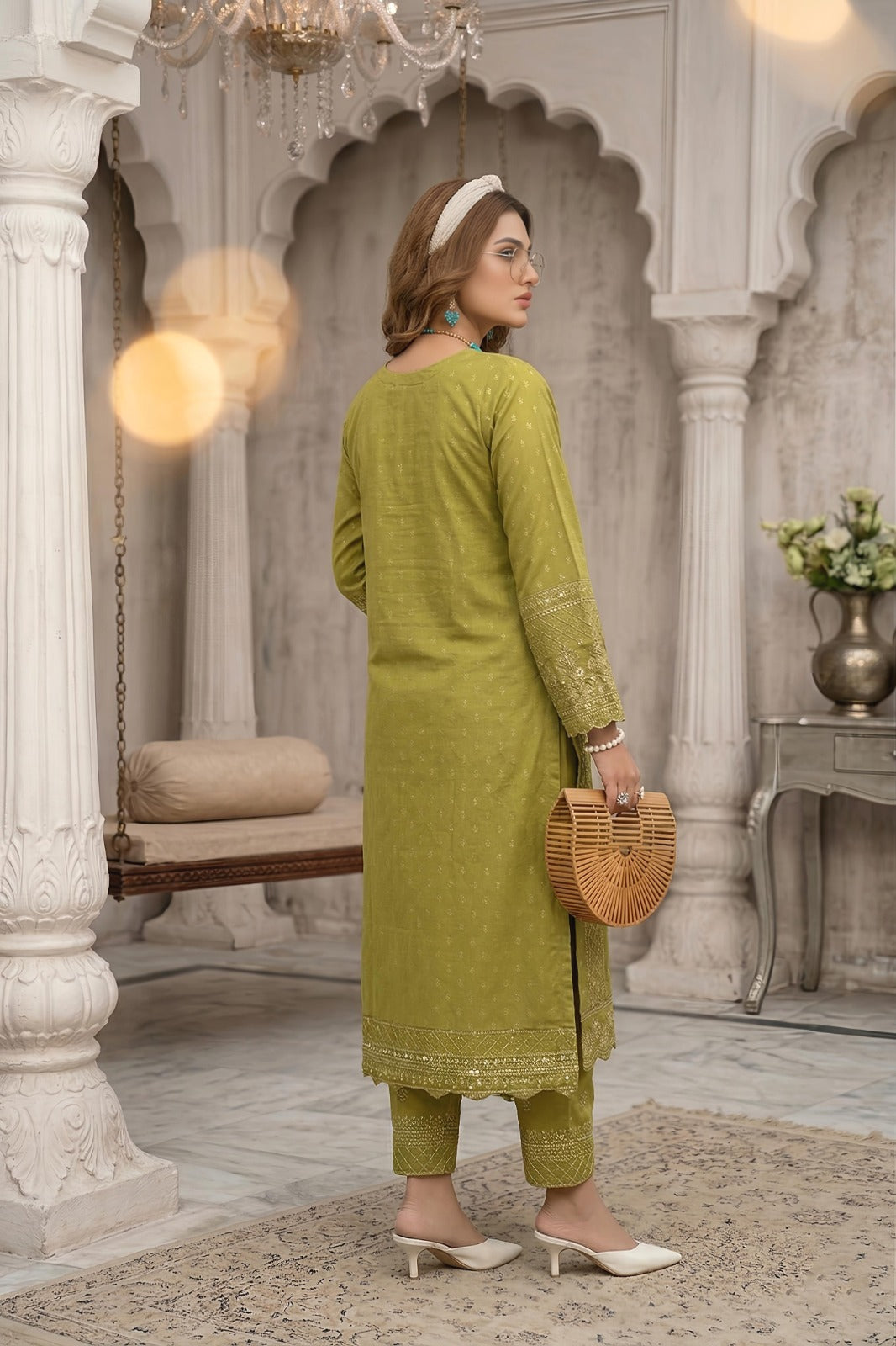 3PC Luxury Barosha EMB Lawn With Bamber EMB Dupatta