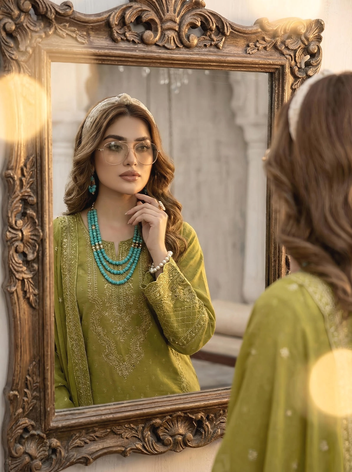 3PC Luxury Barosha EMB Lawn With Bamber EMB Dupatta
