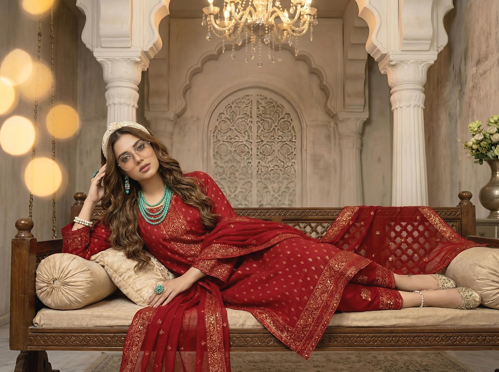 3PC Luxury Barosha EMB Lawn With Bamber EMB Dupatta