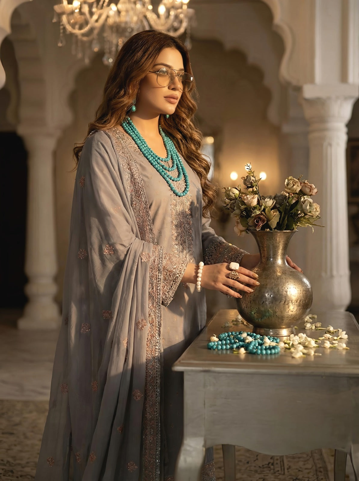 3PC Luxury Barosha EMB Lawn With Bamber EMB Dupatta