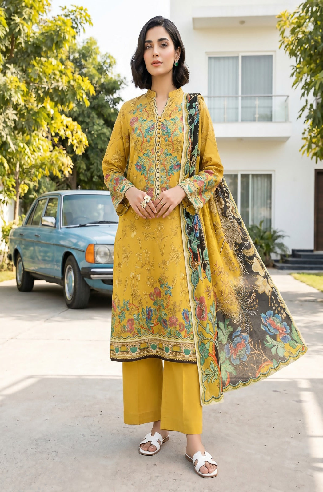 3PC Crystal Printed Lawn