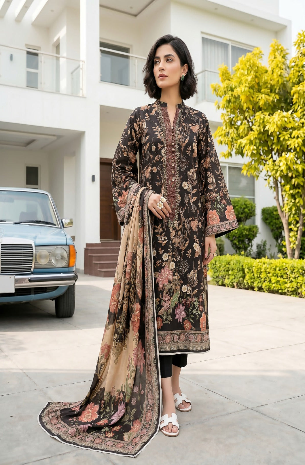 3PC Crystal Printed Lawn