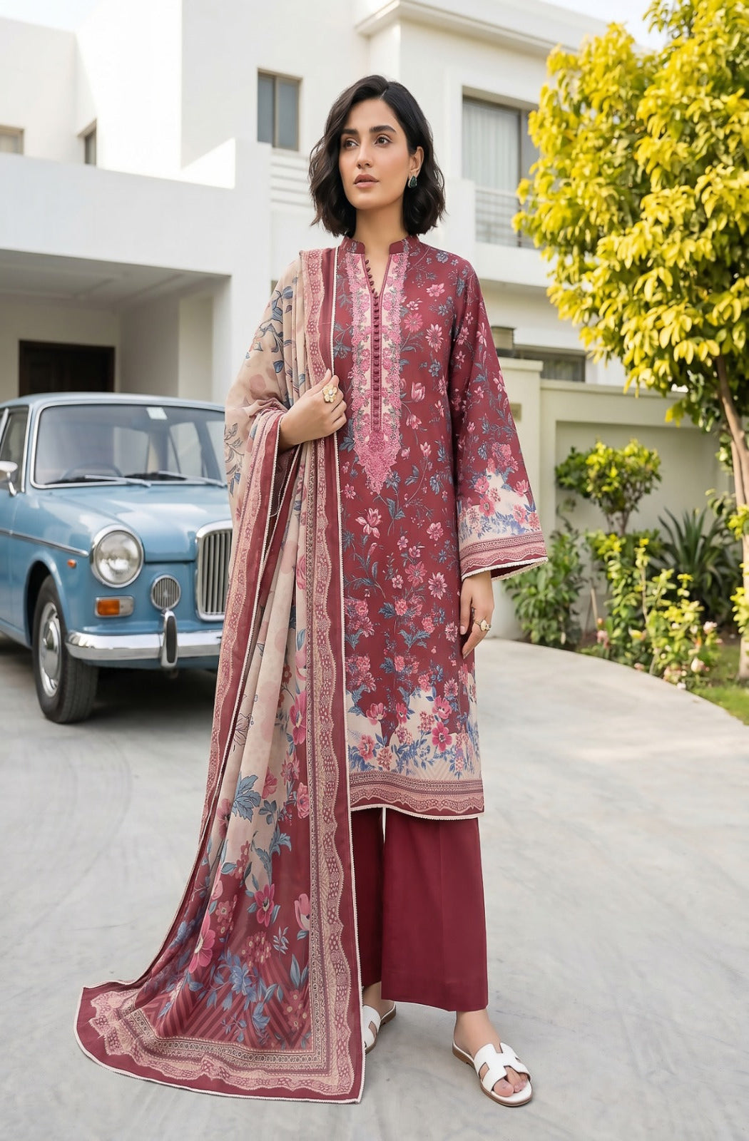 3PC Crystal Printed Lawn