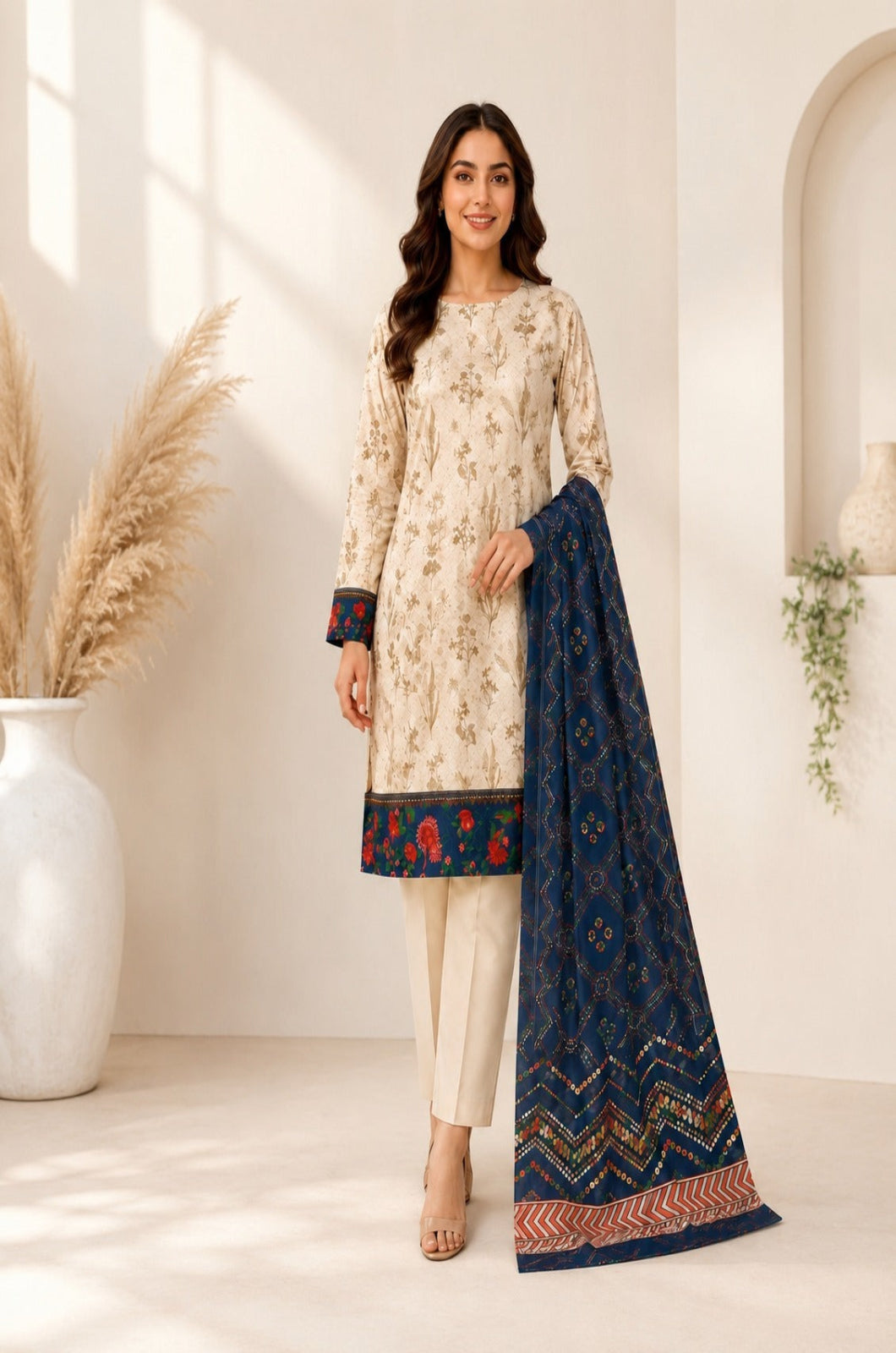 3PC Skin Printed Lawn
