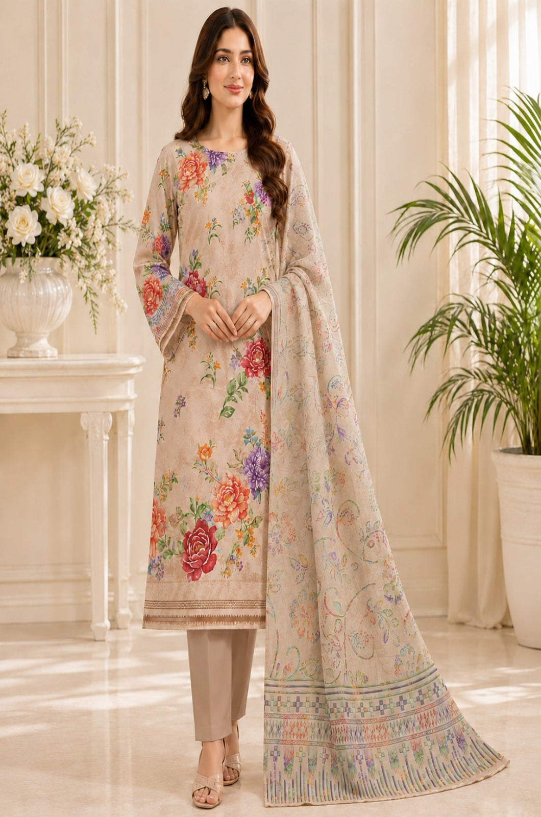 3PC Skin Printed Lawn