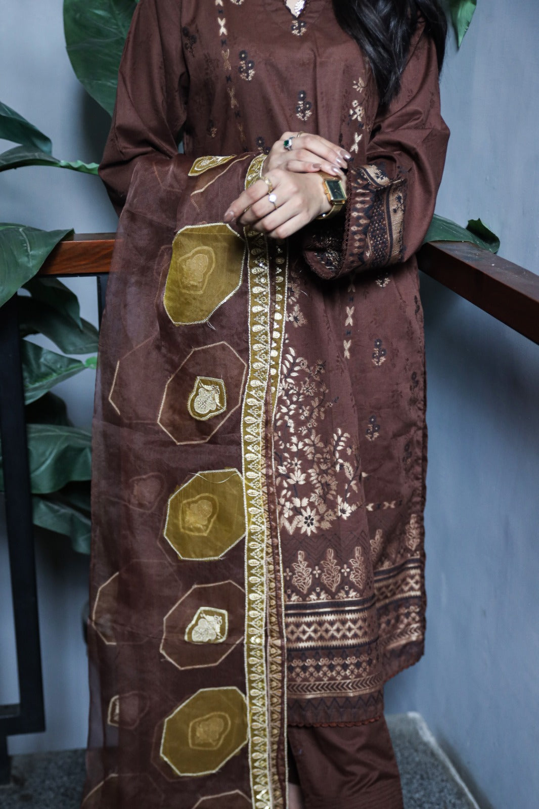 SAYA BROSHA LAWN STITCHED