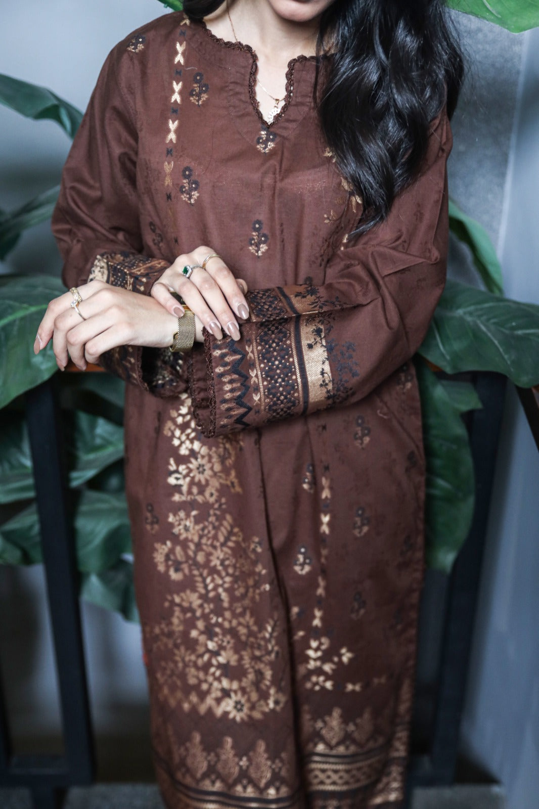 SAYA BROSHA LAWN STITCHED