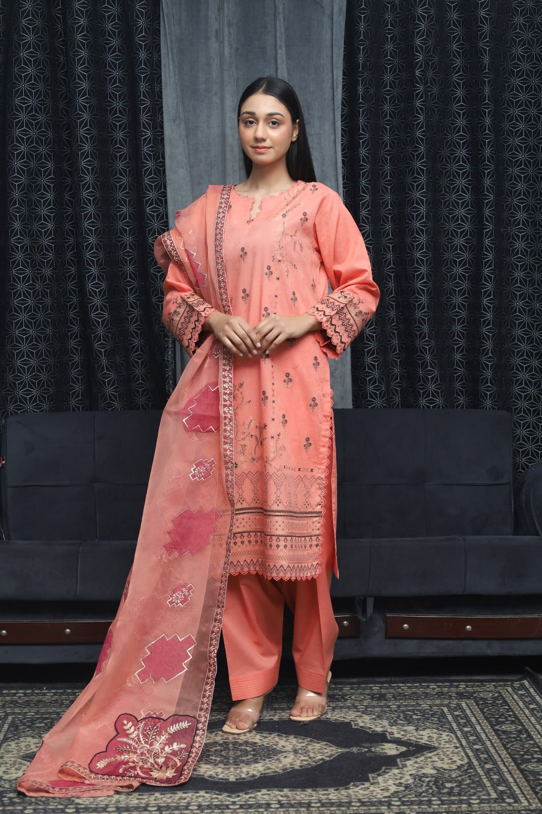 SAYA BROSHA LAWN STITCHED