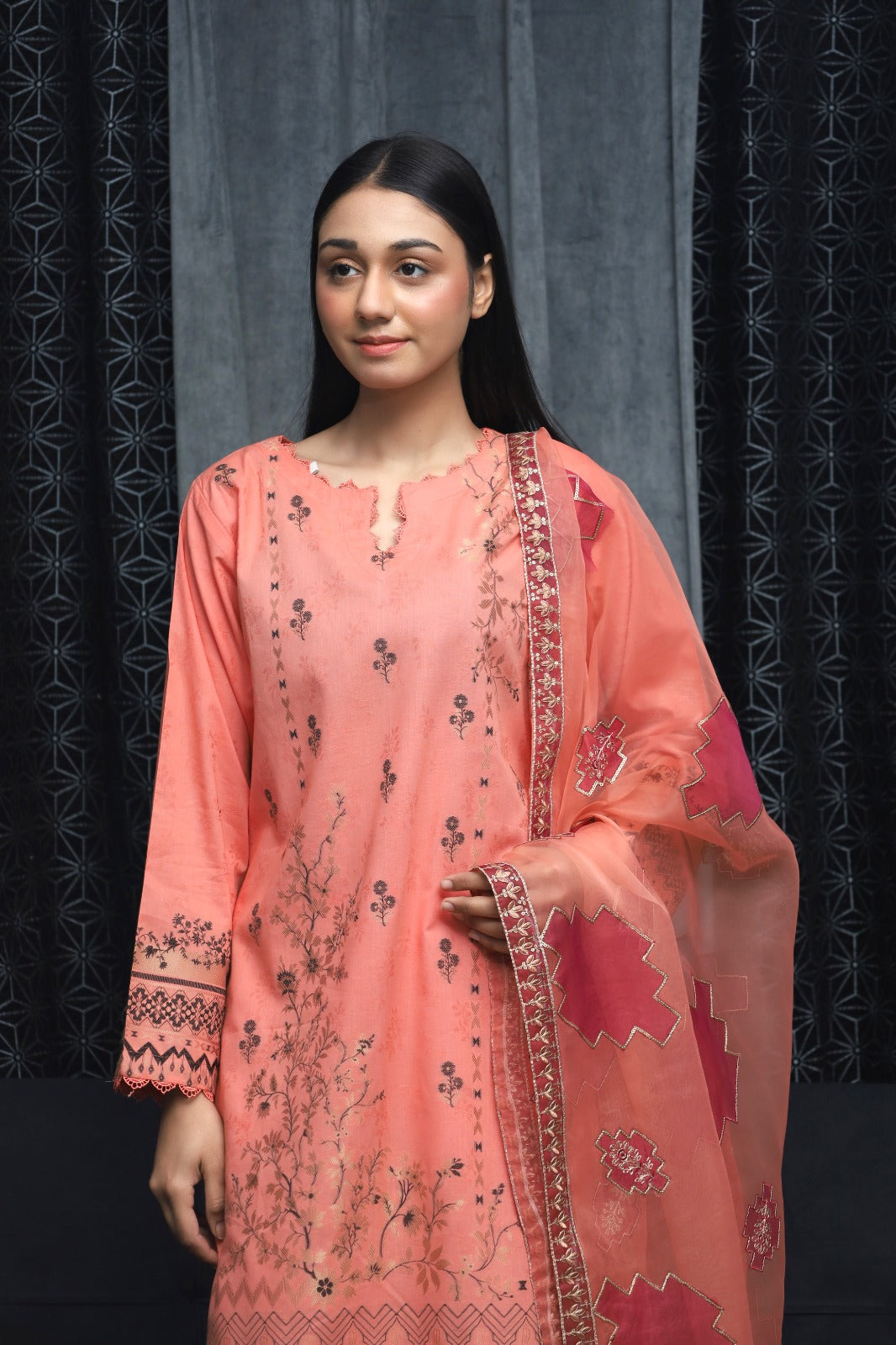 SAYA BROSHA LAWN STITCHED