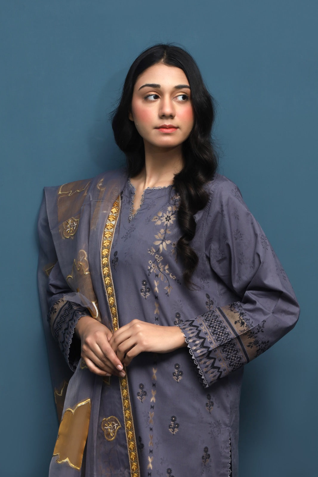 SAYA BROSHA LAWN STITCHED