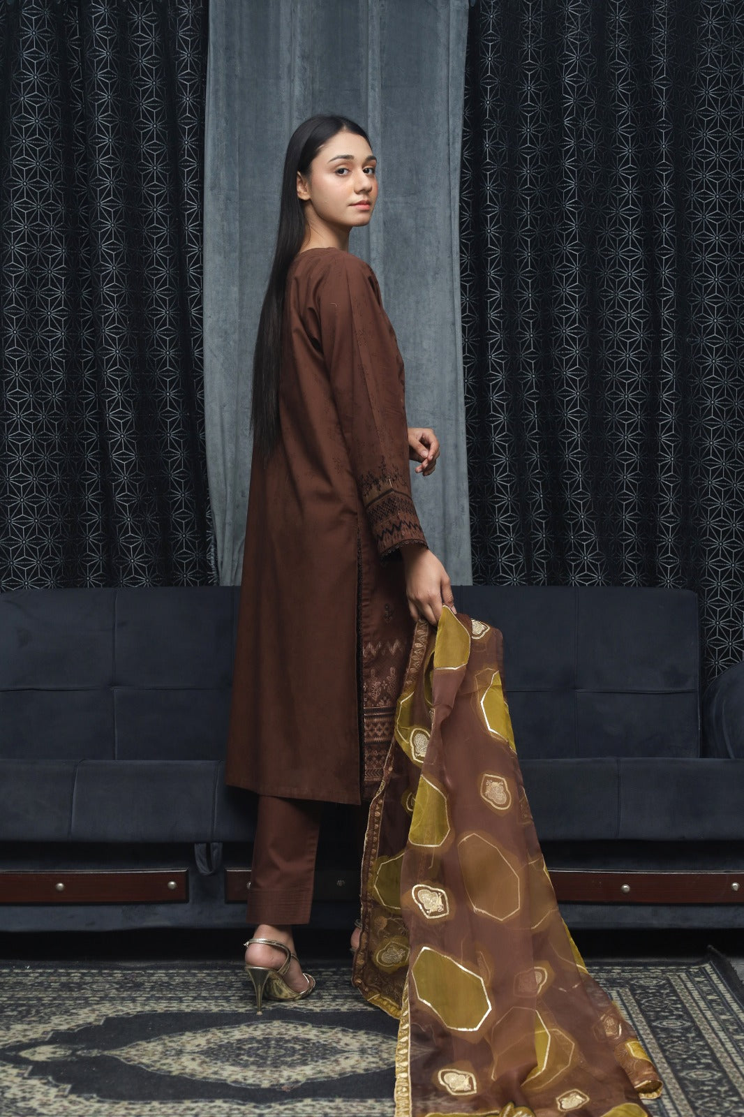 SAYA BROSHA LAWN STITCHED