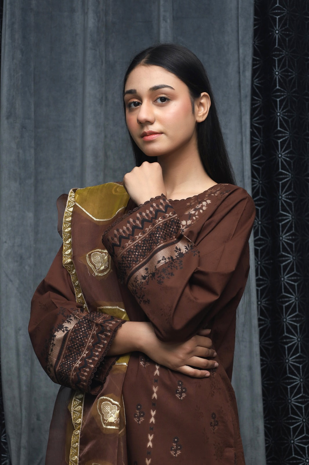 SAYA BROSHA LAWN STITCHED